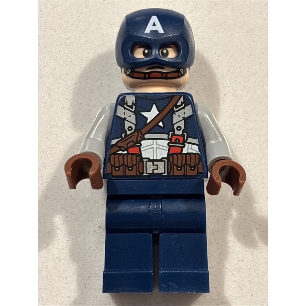 Lego Captain America Minifigure #sh1011 Dark Blue Suit Set #76313 Brand New